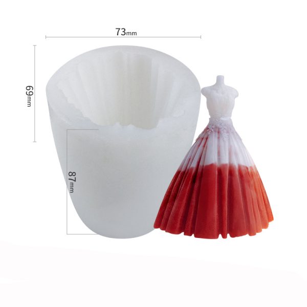 3D Unique Silicone Candle Molds – Dress, Doll, Chair & Bear Designs - Image 7