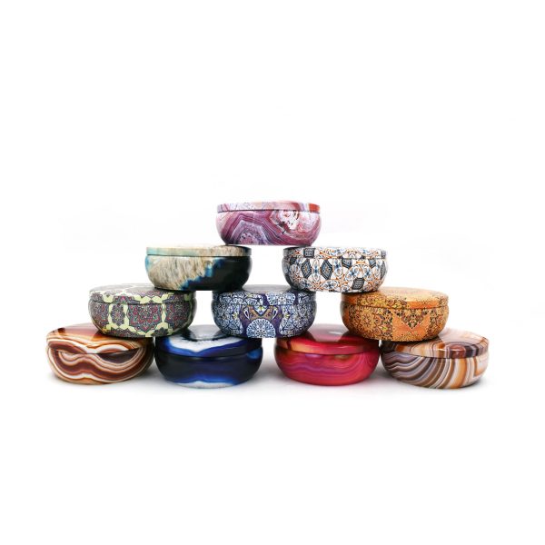 Colored Tinplate Candle Jar