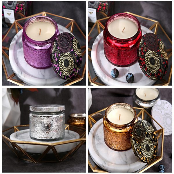 Iridescent Glass Candle Cup - Image 7