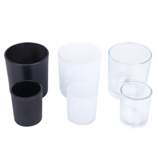Frosted Glass Candle Cup with Lid