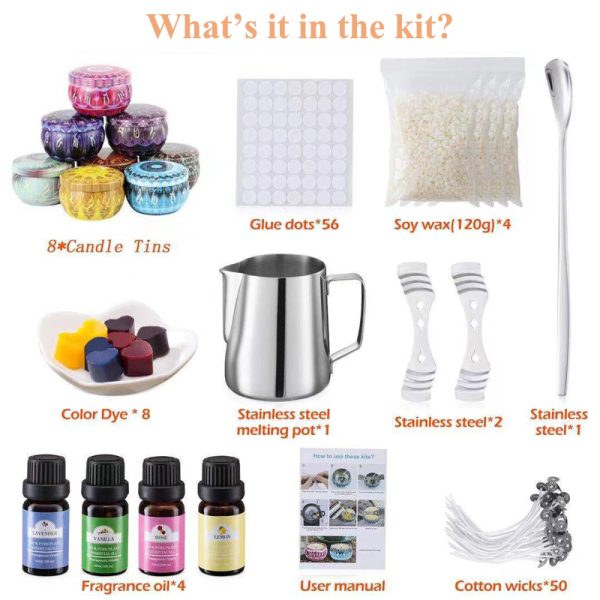 DIY Candle Making Kit – Soy, Beeswax, Wicks, Dyes, Molds & Fragrances - Image 4