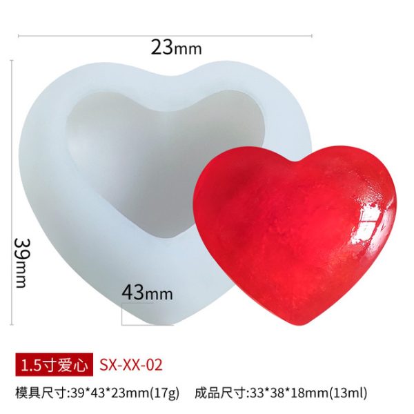 Heart-Shaped Silicone Candle Mold - Image 3