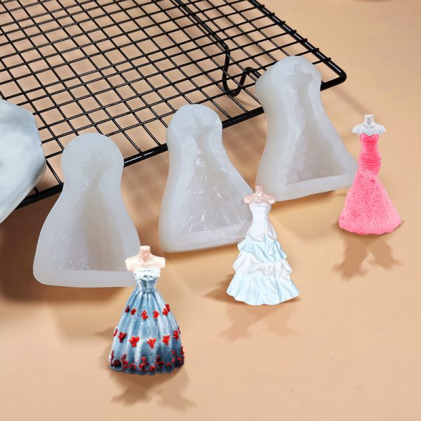3D Unique Silicone Candle Molds – Dress, Doll, Chair & Bear Designs - Image 6