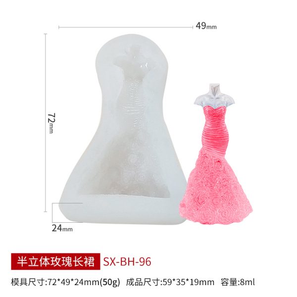 3D Unique Silicone Candle Molds – Dress, Doll, Chair & Bear Designs - Image 12