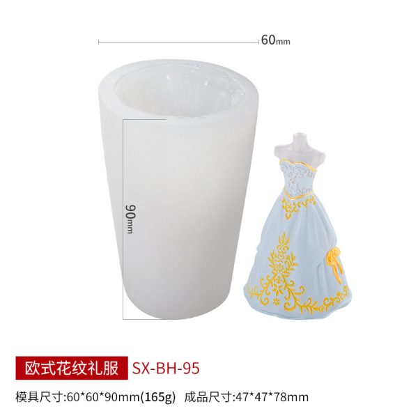 3D Unique Silicone Candle Molds – Dress, Doll, Chair & Bear Designs - Image 13