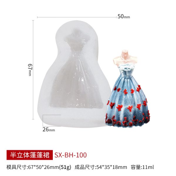 3D Unique Silicone Candle Molds – Dress, Doll, Chair & Bear Designs - Image 14