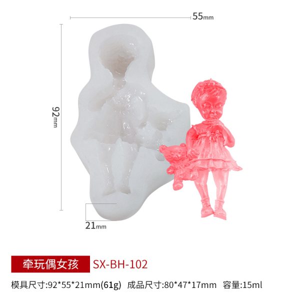 3D Unique Silicone Candle Molds – Dress, Doll, Chair & Bear Designs - Image 15