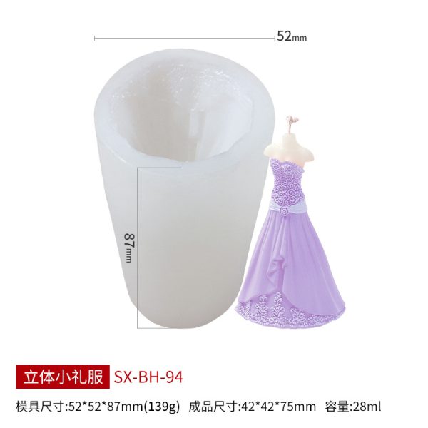 3D Unique Silicone Candle Molds – Dress, Doll, Chair & Bear Designs - Image 16