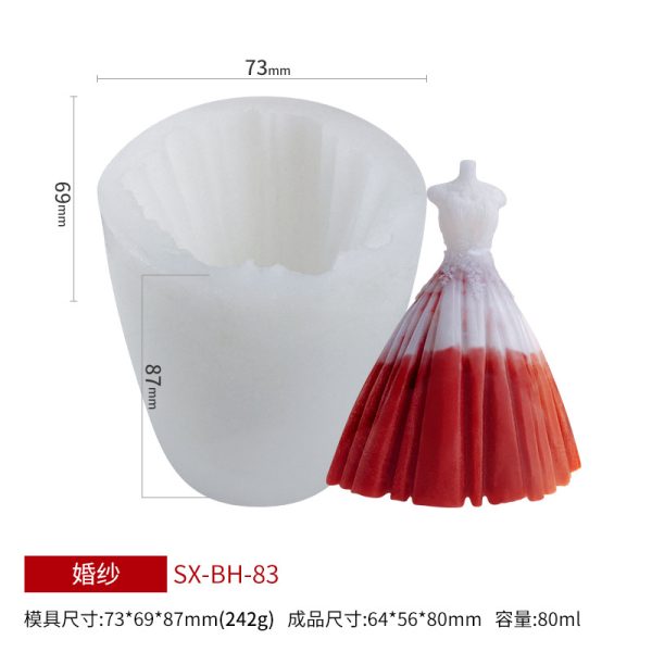 3D Unique Silicone Candle Molds – Dress, Doll, Chair & Bear Designs - Image 17