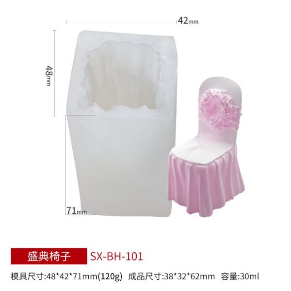 3D Unique Silicone Candle Molds – Dress, Doll, Chair & Bear Designs - Image 18