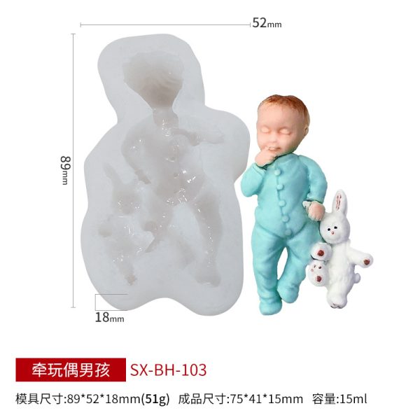 3D Unique Silicone Candle Molds – Dress, Doll, Chair & Bear Designs - Image 19