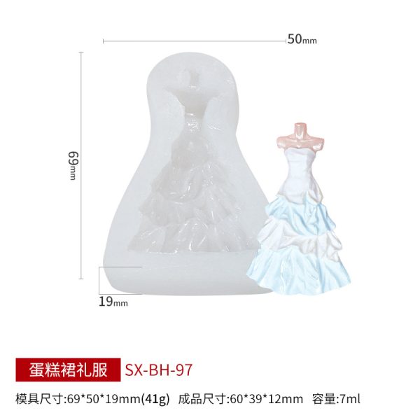 3D Unique Silicone Candle Molds – Dress, Doll, Chair & Bear Designs - Image 20