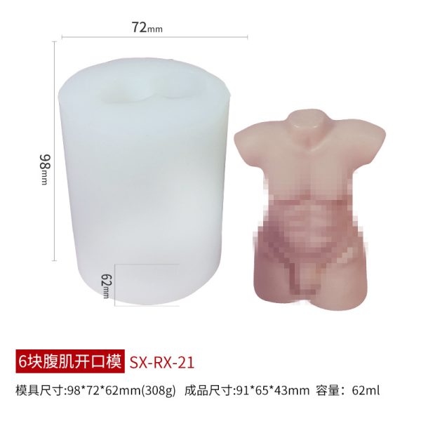 3D Human Body Silicone Candle Mold – Large Size - Image 2