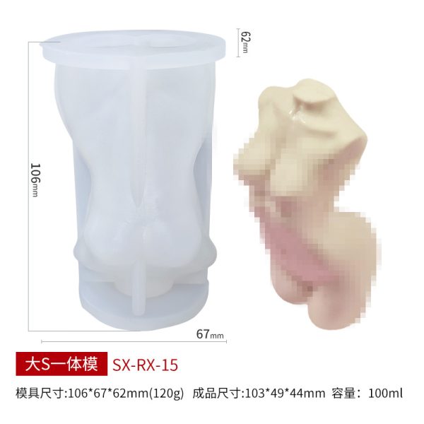 3D Human Body Silicone Candle Mold – Large Size - Image 3