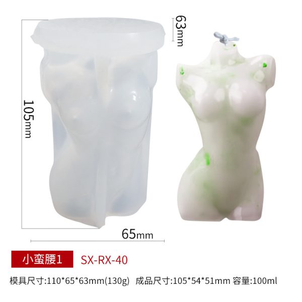 3D Human Body Silicone Candle Mold – Large Size - Image 7