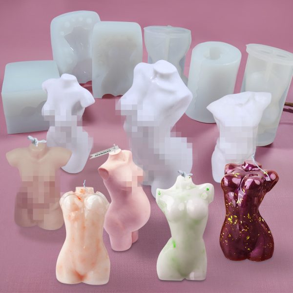3D Human Body Silicone Candle Mold – Large Size