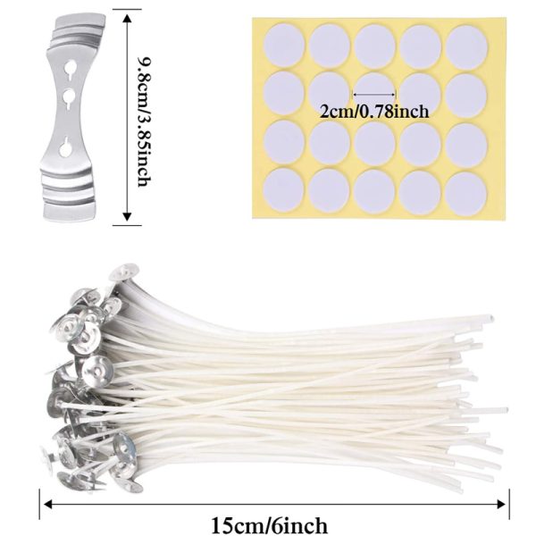 Heat-Resistant Wick Stickers – 2cm Round Double-Sided - Image 4