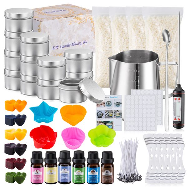 DIY Candle Making Kit – Soy, Beeswax, Wicks, Dyes, Molds & Fragrances