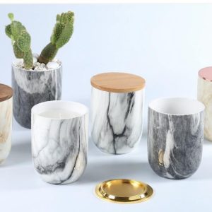 Marble Ceramic Candle Cup