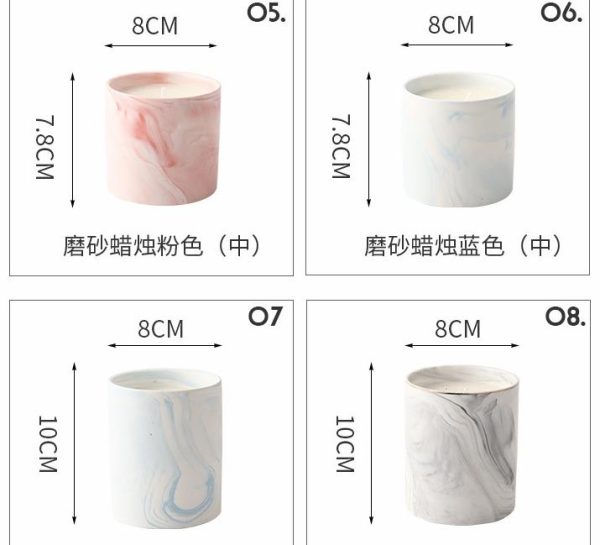 Marble Ceramic Candle Cup - Image 3