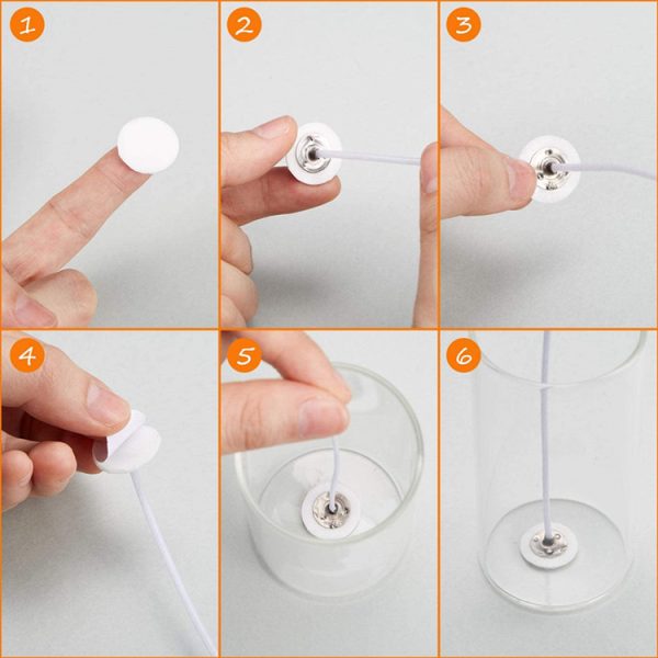 Heat-Resistant Wick Stickers – 2cm Round Double-Sided - Image 7