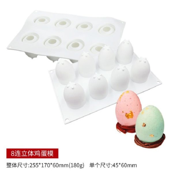 Easter Egg Candle Silicone Mold – Whole / Fried / Half-Shell - Image 4