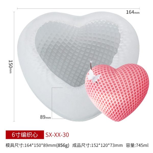Heart-Shaped Silicone Candle Mold - Image 2