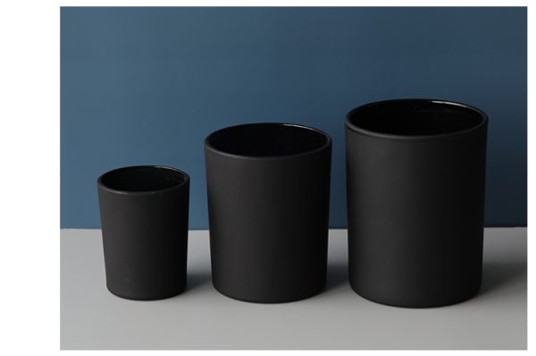 Frosted Glass Candle Cup with Lid - Image 3