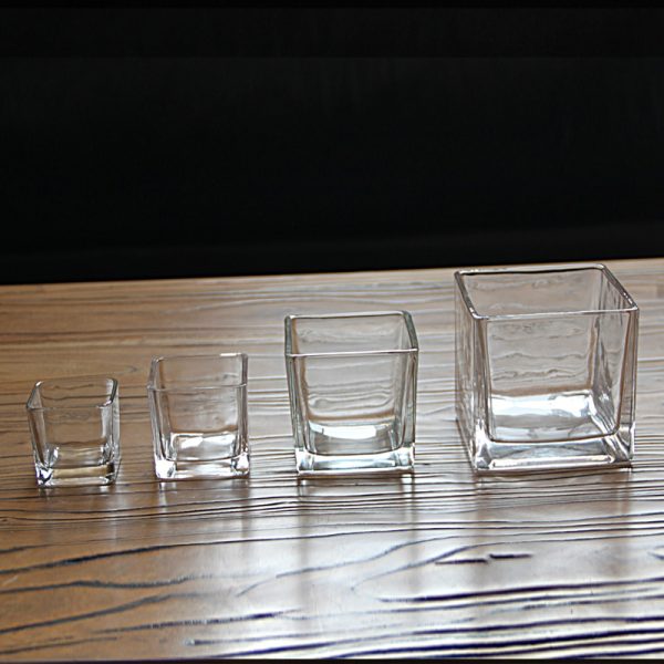 Clear Glass Candle Cups in Various Styles - Image 3