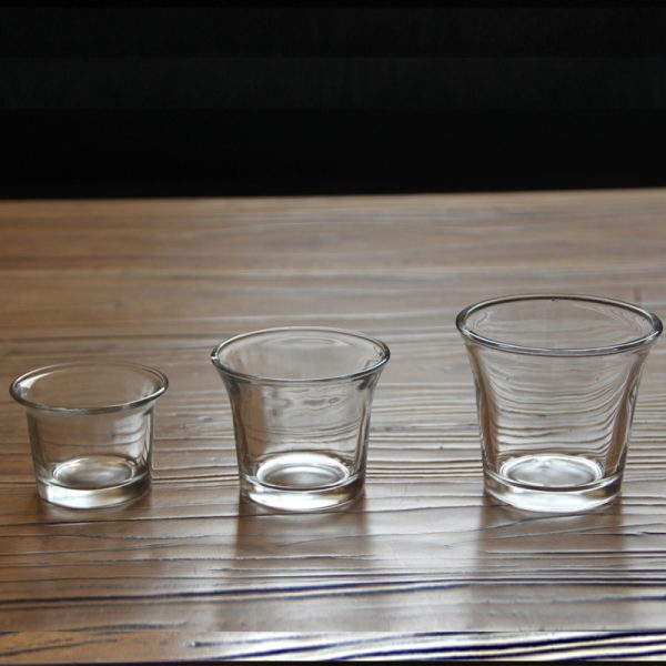 Clear Glass Candle Cups in Various Styles - Image 4