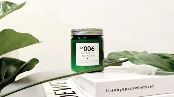 Green Transparent Glass Candle Jar with Lid - Image 6