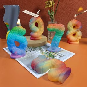 Number Candle Silicone Mold – DIY Birthday & Celebration Candles