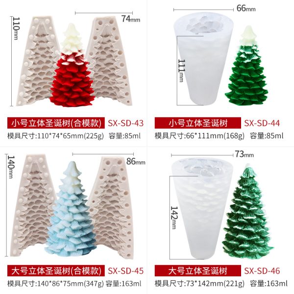 Candle Silicone Mold – Christmas Tree Series - Image 3