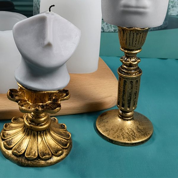 Art Face Candle Mold – Abstract Silicone Mold for DIY Wax Crafting - Image 3