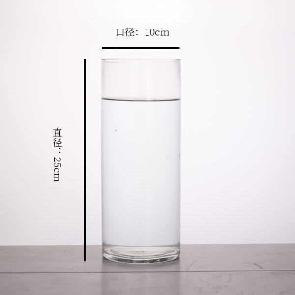 Clear Cylinder Glass Vase for Sand Wax Decor - Image 3