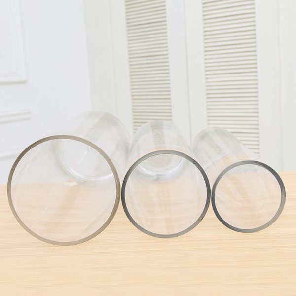 Clear Cylinder Glass Vase for Sand Wax Decor - Image 4