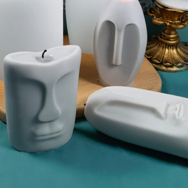 Art Face Candle Mold – Abstract Silicone Mold for DIY Wax Crafting - Image 5