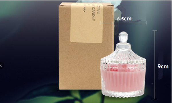 Luxury Preserved Flower Soy Wax Candle in Dome Glass Jar - Image 5