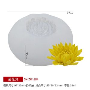 3D Flower Silicone Candle Molds – DIY Series
