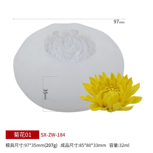 3D Flower Silicone Candle Molds – DIY Series