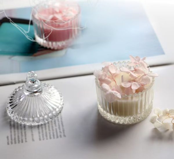 Luxury Preserved Flower Soy Wax Candle in Dome Glass Jar - Image 6
