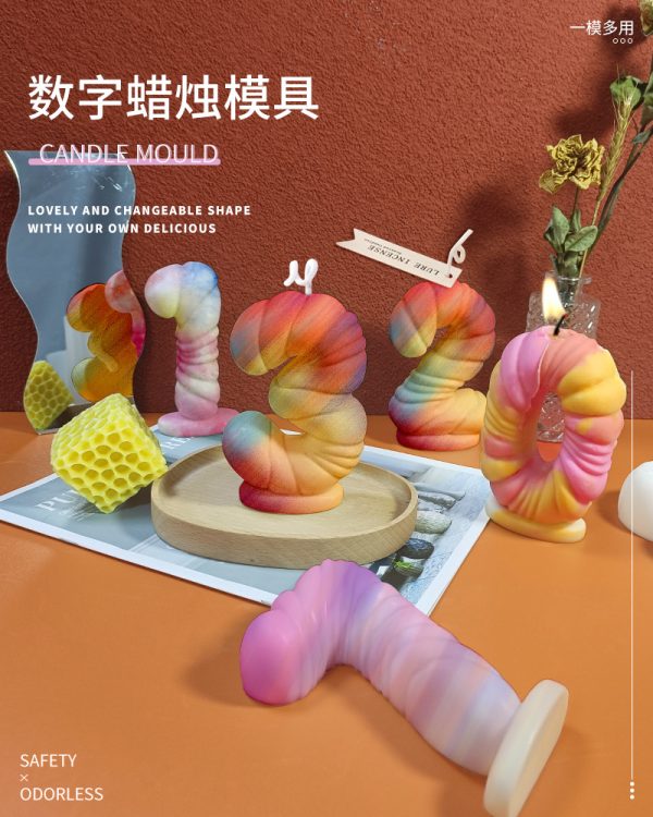 Number Candle Silicone Mold – DIY Birthday & Celebration Candles - Image 2