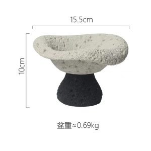 Rustic Textured Concrete Candle Holders  | G