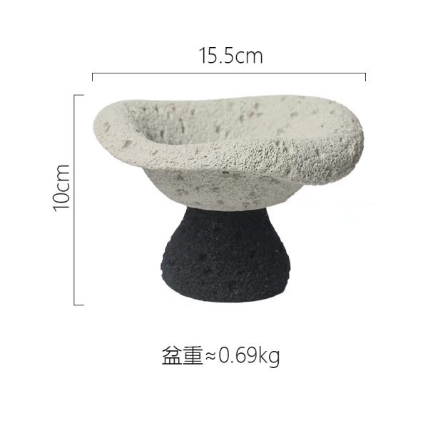Rustic Textured Concrete Candle Holders  | G