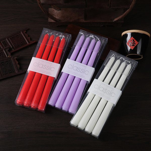 Multicolor Long Soy Wax Candles – Smokeless Wedding Set - Image 6