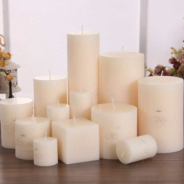 White Pillar Paraffin Wax Candles – Home & Event Decor