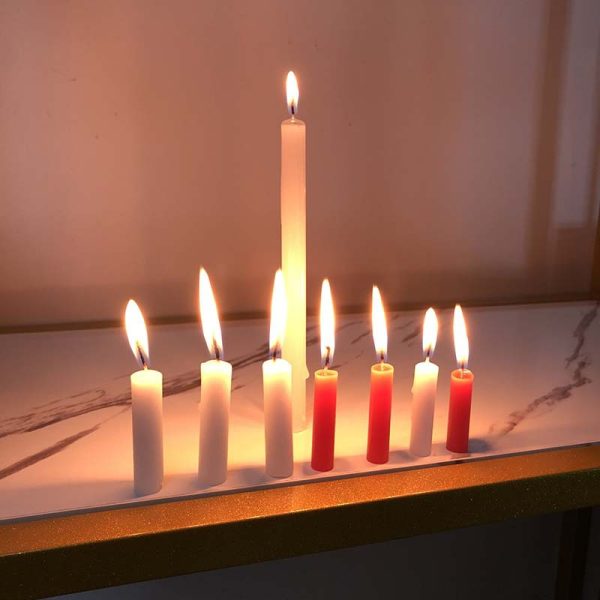 Multicolor Long Soy Wax Candles – Smokeless Wedding Set - Image 10