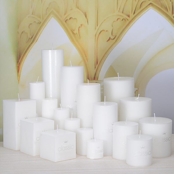 White Pillar Paraffin Wax Candles – Home & Event Decor - Image 6