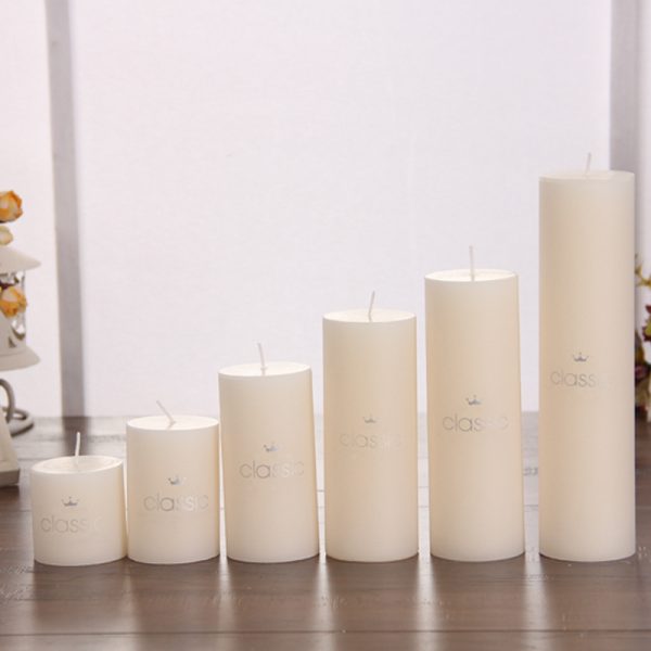 White Pillar Paraffin Wax Candles – Home & Event Decor - Image 2