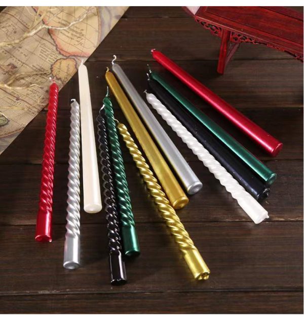 Long Taper Spiral Candles for Birthday & Wedding Decoration - Image 3